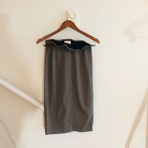 Aritzia Wilfred Body Con Skirt in Slate Grey